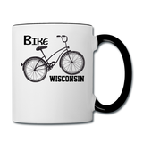 Bike Wisconsin - Black - Contrast Coffee Mug - white/black