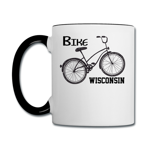 Bike Wisconsin - Black - Contrast Coffee Mug - white/black