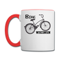 Bike Wisconsin - Black - Contrast Coffee Mug - white/red