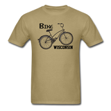 Bike Wisconsin - Black - Unisex Classic T-Shirt - khaki