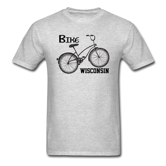 Bike Wisconsin - Black - Unisex Classic T-Shirt - heather gray