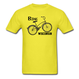 Bike Wisconsin - Black - Unisex Classic T-Shirt - yellow