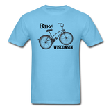 Bike Wisconsin - Black - Unisex Classic T-Shirt - aquatic blue