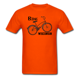 Bike Wisconsin - Black - Unisex Classic T-Shirt - orange