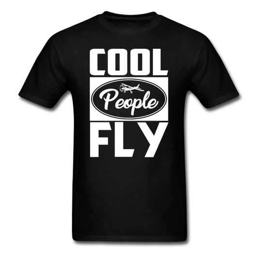 Cool People Fly - White - Unisex Classic T-Shirt - black