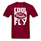 Cool People Fly - White - Unisex Classic T-Shirt - burgundy