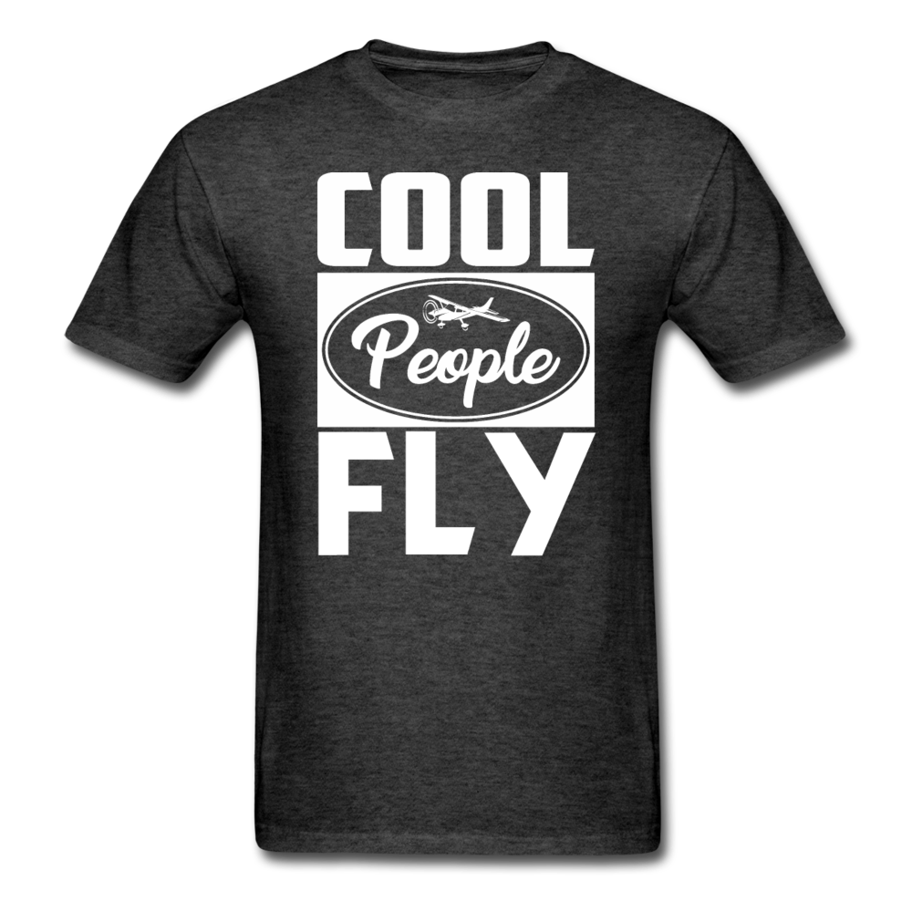 Cool People Fly - White - Unisex Classic T-Shirt - heather black