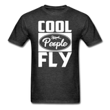 Cool People Fly - White - Unisex Classic T-Shirt - heather black