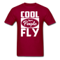 Cool People Fly - White - Unisex Classic T-Shirt - dark red