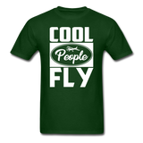Cool People Fly - White - Unisex Classic T-Shirt - forest green