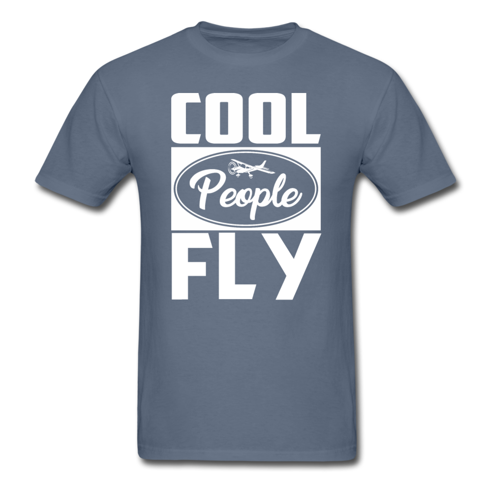 Cool People Fly - White - Unisex Classic T-Shirt - denim