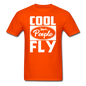 Cool People Fly - White - Unisex Classic T-Shirt - orange