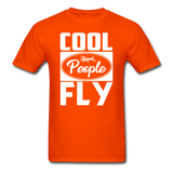 Cool People Fly - White - Unisex Classic T-Shirt - orange
