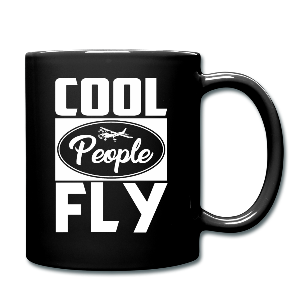 Cool People Fly - White - Full Color Mug - black