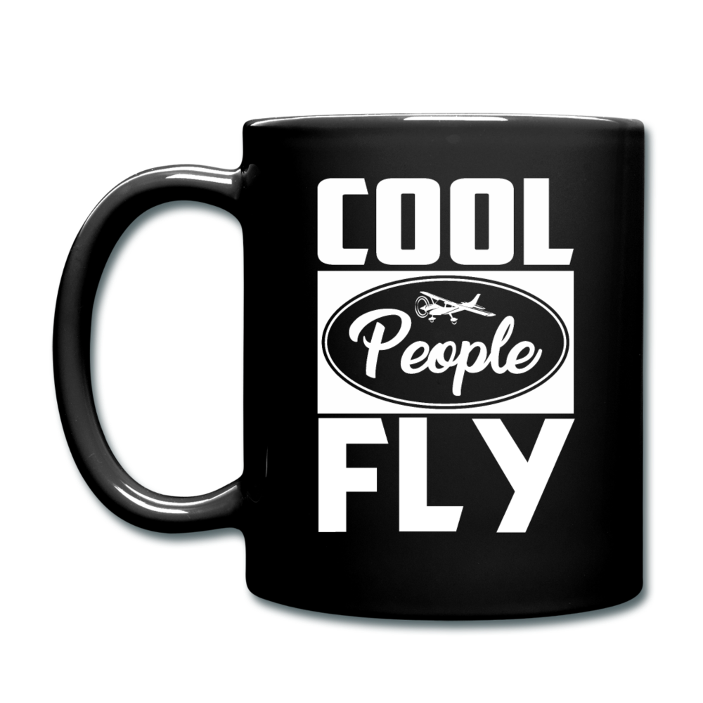 Cool People Fly - White - Full Color Mug - black