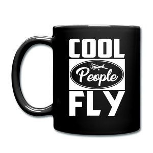 Cool People Fly - White - Full Color Mug - black
