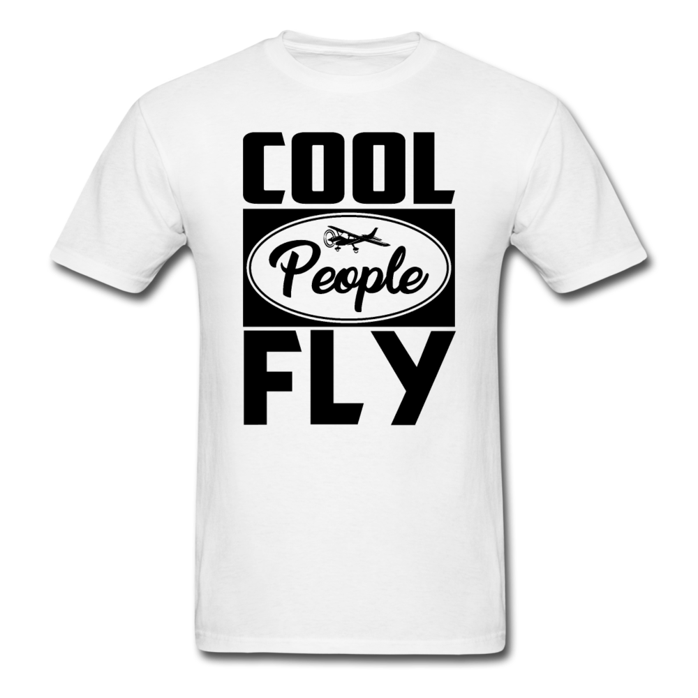 Cool People Fly - Black - Unisex Classic T-Shirt - white