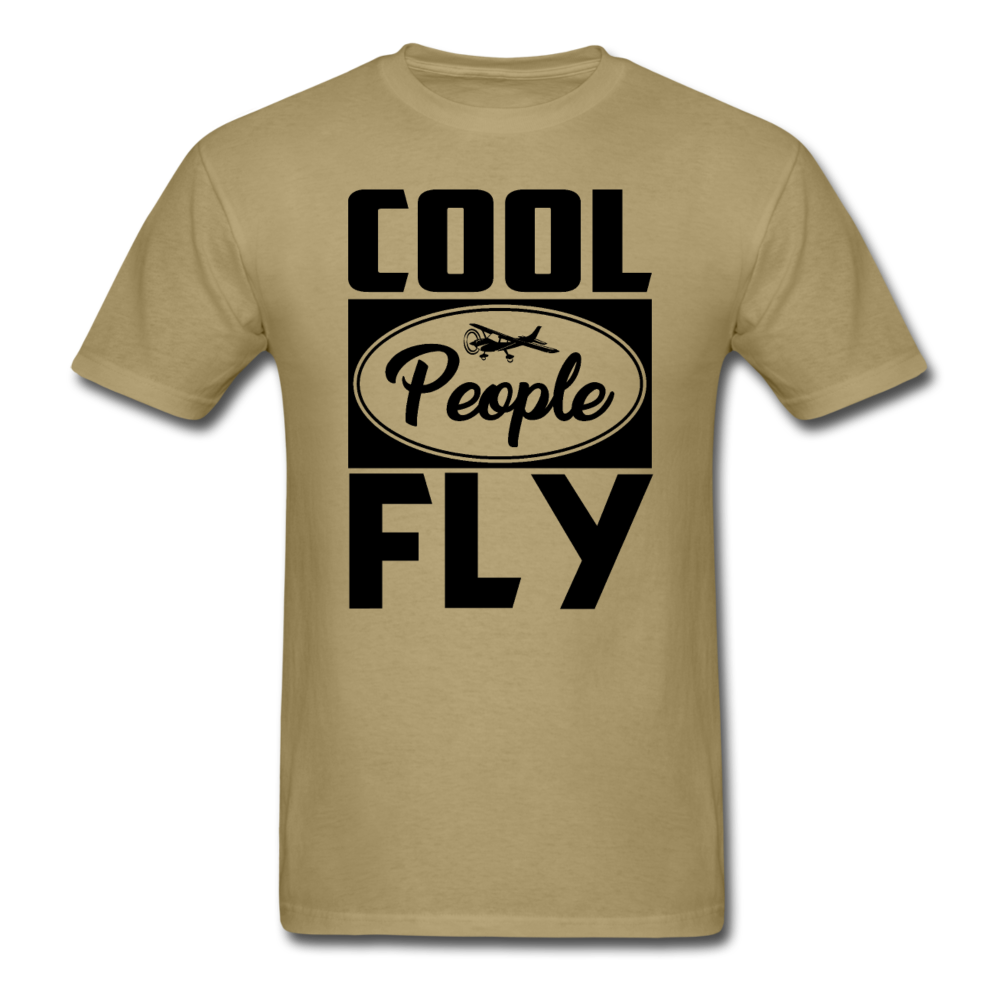 Cool People Fly - Black - Unisex Classic T-Shirt - khaki