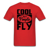 Cool People Fly - Black - Unisex Classic T-Shirt - red
