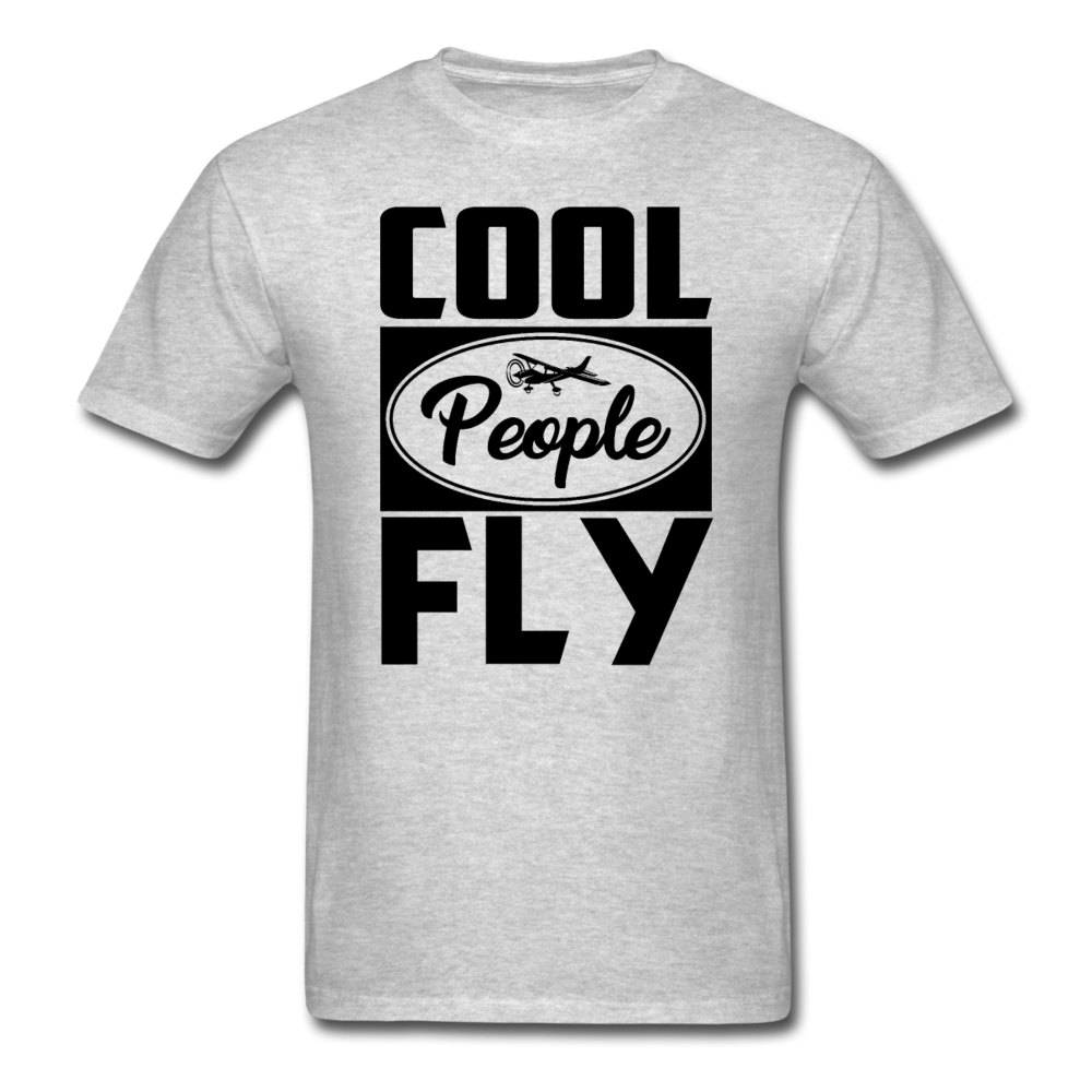 Cool People Fly - Black - Unisex Classic T-Shirt - heather gray