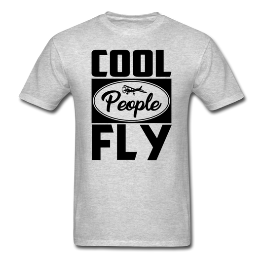 Cool People Fly - Black - Unisex Classic T-Shirt - heather gray