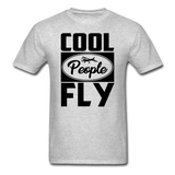 Cool People Fly - Black - Unisex Classic T-Shirt - heather gray