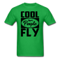 Cool People Fly - Black - Unisex Classic T-Shirt - bright green