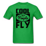 Cool People Fly - Black - Unisex Classic T-Shirt - bright green