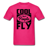 Cool People Fly - Black - Unisex Classic T-Shirt - fuchsia