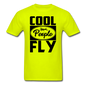 Cool People Fly - Black - Unisex Classic T-Shirt - safety green