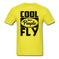 Cool People Fly - Black - Unisex Classic T-Shirt - yellow