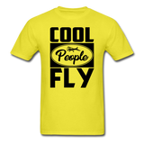 Cool People Fly - Black - Unisex Classic T-Shirt - yellow