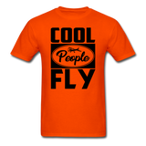 Cool People Fly - Black - Unisex Classic T-Shirt - orange