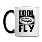 Cool People Fly - Black - Contrast Coffee Mug - white/black