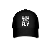 Cool People Fly - White - Baseball Cap - black