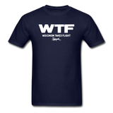 WTF - Wisconsin Takes Flight - White - v2 - Unisex Classic T-Shirt - navy