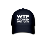 WTF - Wisconsin Takes Flight - White - v1 - Baseball Cap - navy