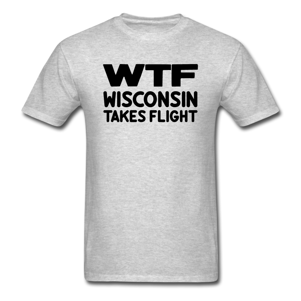 WTF - Wisconsin Takes Flight - Black - v1 - Unisex Classic T-Shirt - heather gray