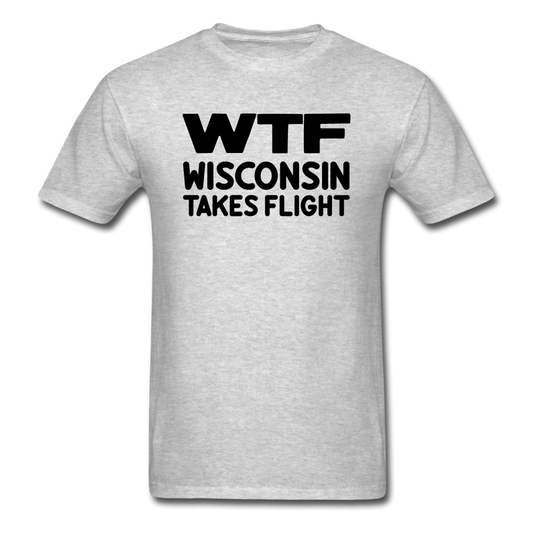 WTF - Wisconsin Takes Flight - Black - v1 - Unisex Classic T-Shirt - heather gray