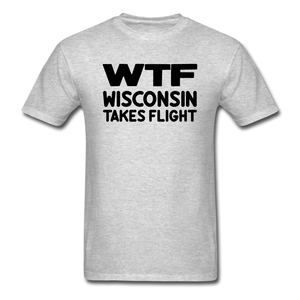 WTF - Wisconsin Takes Flight - Black - v1 - Unisex Classic T-Shirt - heather gray