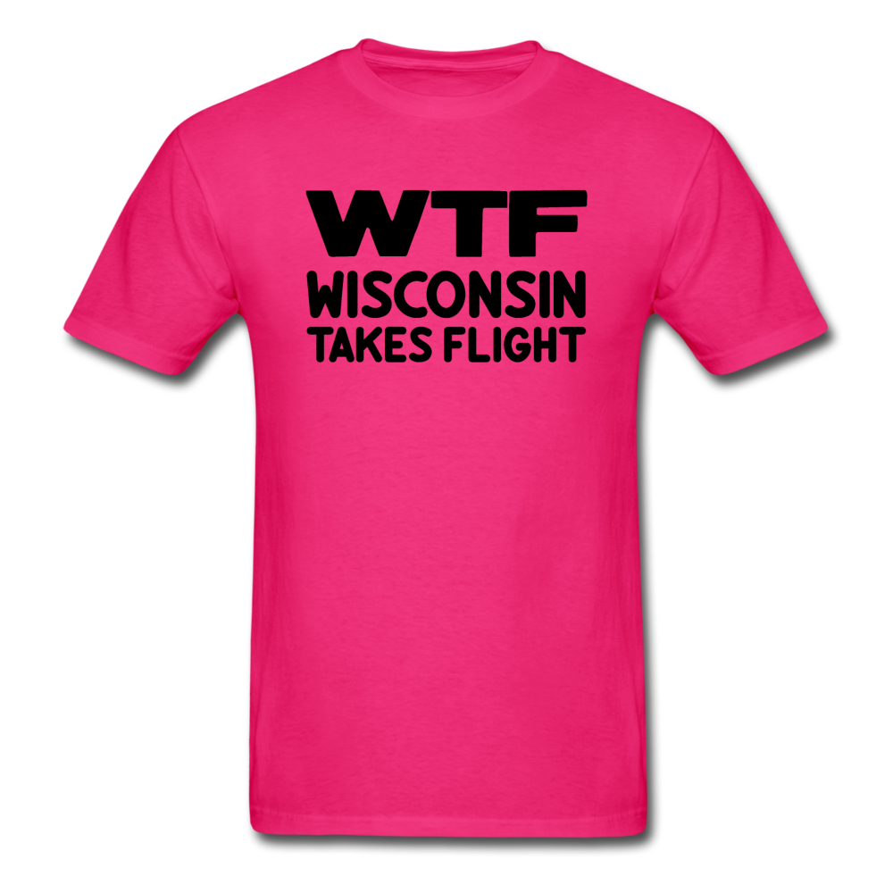 WTF - Wisconsin Takes Flight - Black - v1 - Unisex Classic T-Shirt - fuchsia