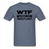 WTF - Wisconsin Takes Flight - Black - v1 - Unisex Classic T-Shirt - denim