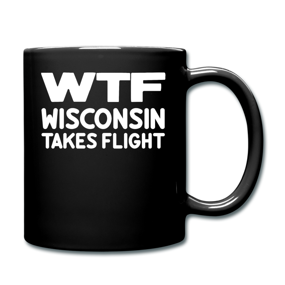 WTF - Wisconsin Takes Flight - White - v1 - Full Color Mug - black