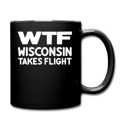 WTF - Wisconsin Takes Flight - White - v1 - Full Color Mug - black