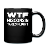 WTF - Wisconsin Takes Flight - White - v1 - Full Color Mug - black