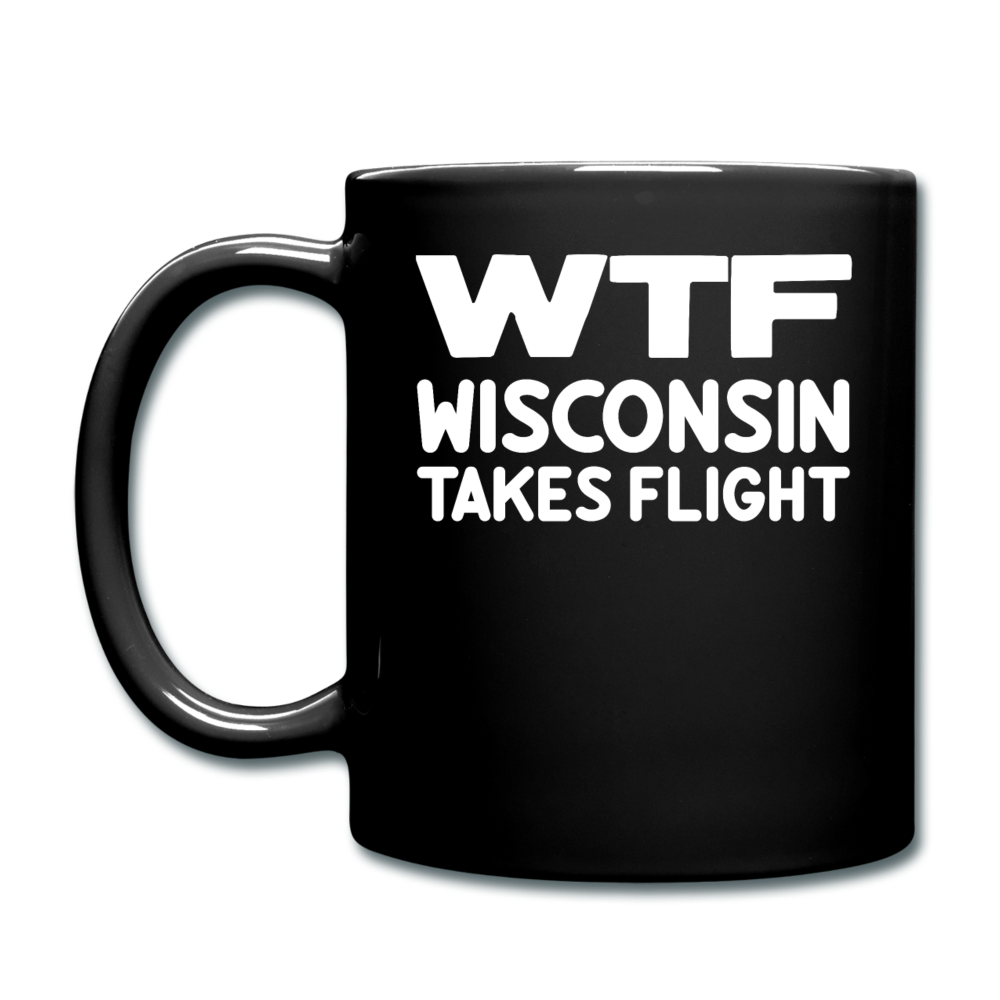 WTF - Wisconsin Takes Flight - White - v1 - Full Color Mug - black