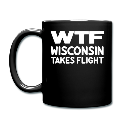 WTF - Wisconsin Takes Flight - White - v1 - Full Color Mug - black