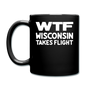 WTF - Wisconsin Takes Flight - White - v1 - Full Color Mug - black