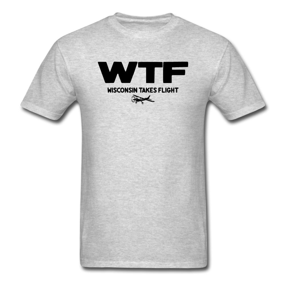 WTF - Wisconsin Takes Flight - Black - v2 - Unisex Classic T-Shirt - heather gray