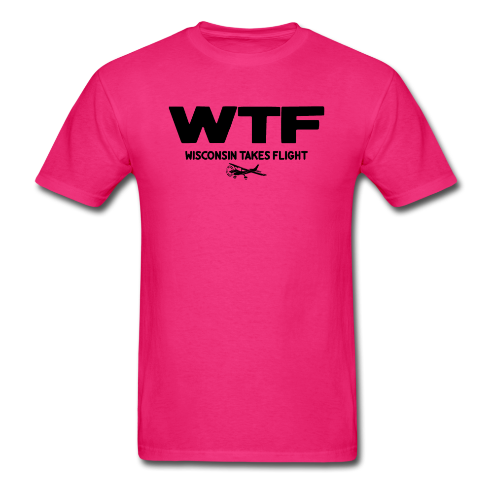 WTF - Wisconsin Takes Flight - Black - v2 - Unisex Classic T-Shirt - fuchsia